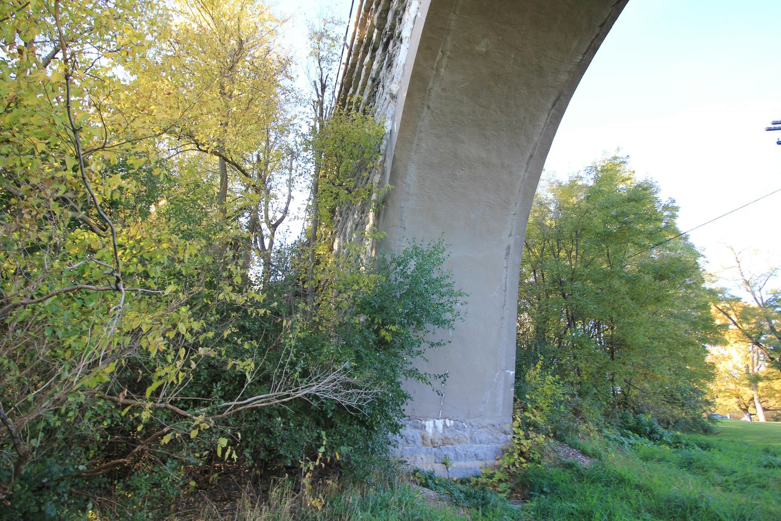 Underneath west arch